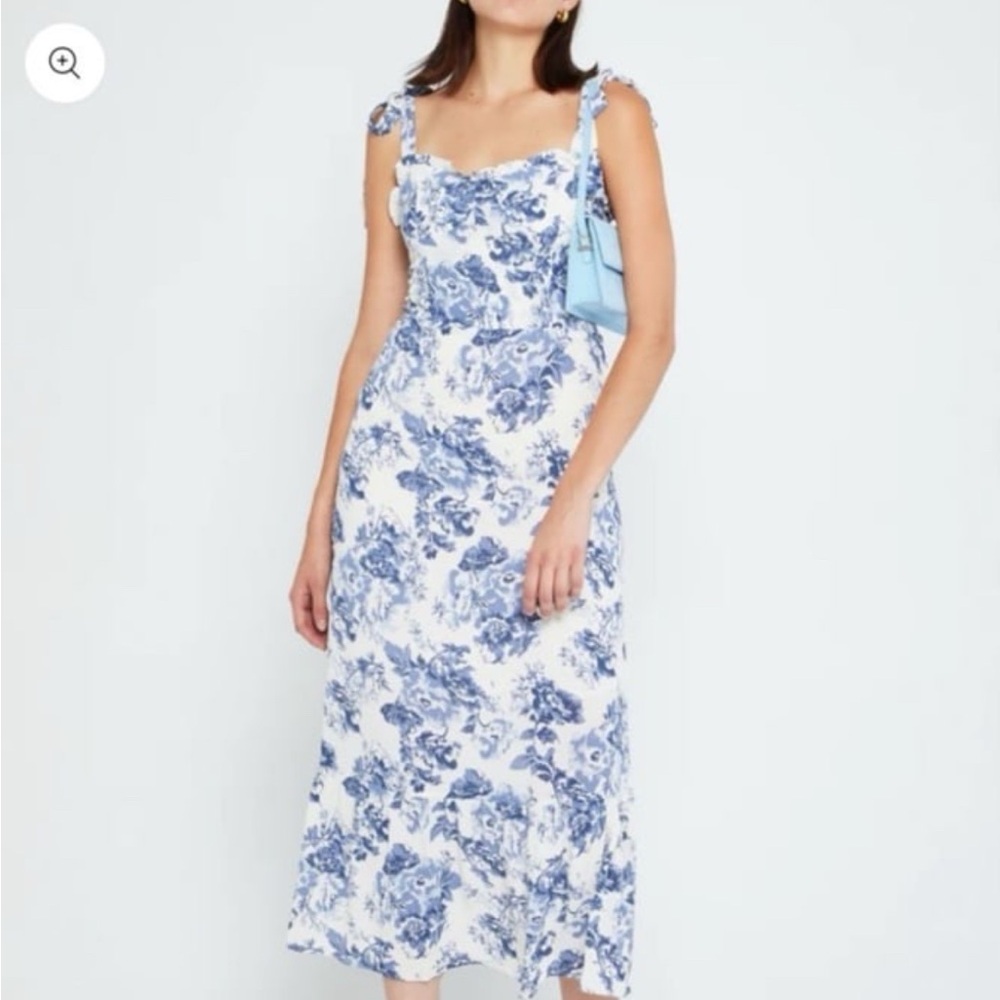 Floral Blue and White Women's Dress